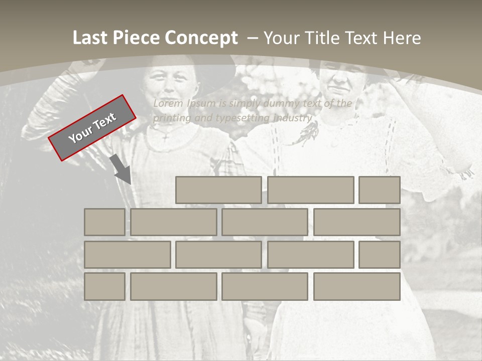 Vintage Photo Of Two Women Friends In Park PowerPoint Template