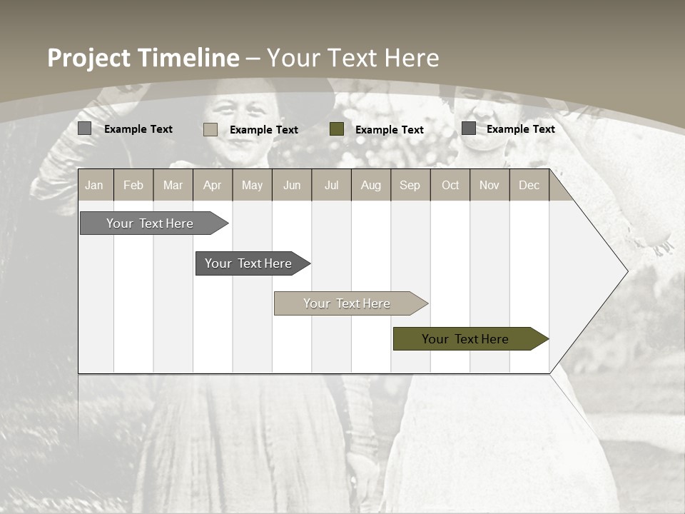 Vintage Photo Of Two Women Friends In Park PowerPoint Template