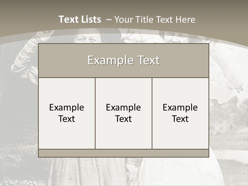 Vintage Photo Of Two Women Friends In Park PowerPoint Template