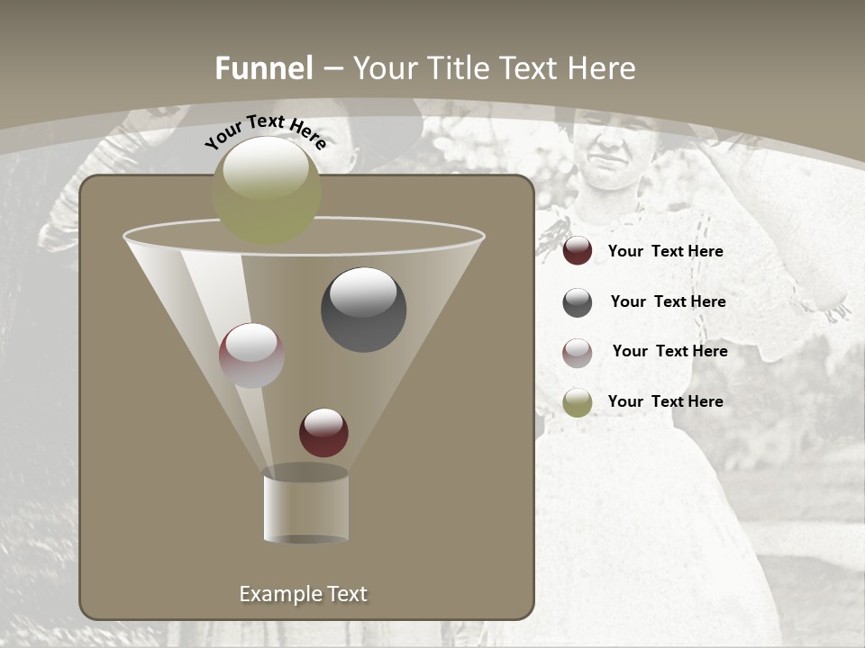 Vintage Photo Of Two Women Friends In Park PowerPoint Template