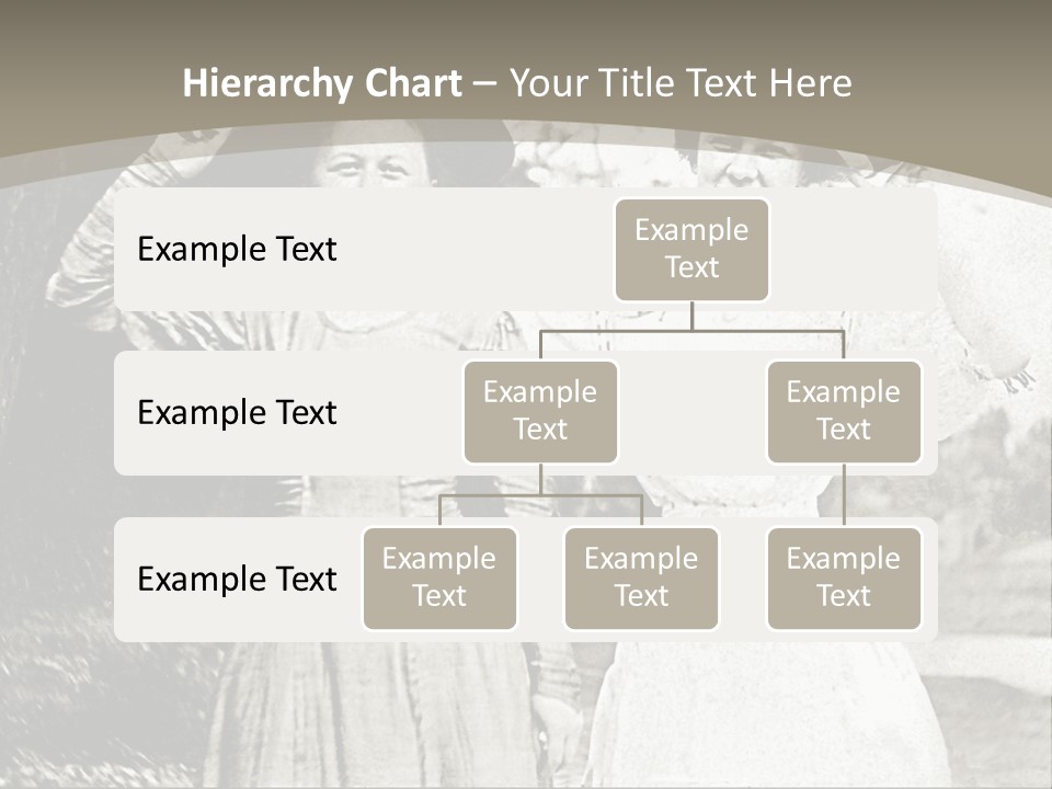 Vintage Photo Of Two Women Friends In Park PowerPoint Template