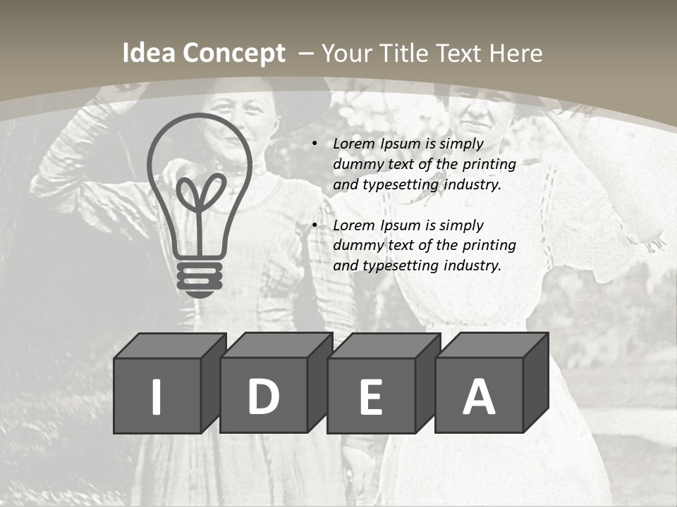 Vintage Photo Of Two Women Friends In Park PowerPoint Template