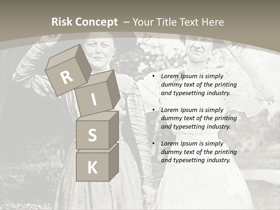 Vintage Photo Of Two Women Friends In Park PowerPoint Template