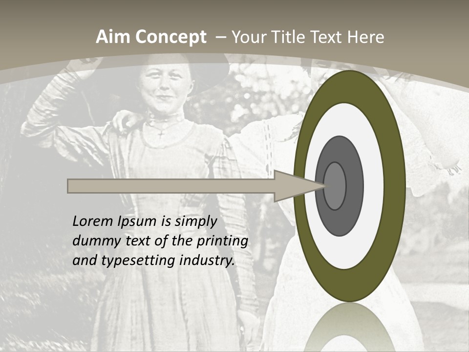 Vintage Photo Of Two Women Friends In Park PowerPoint Template