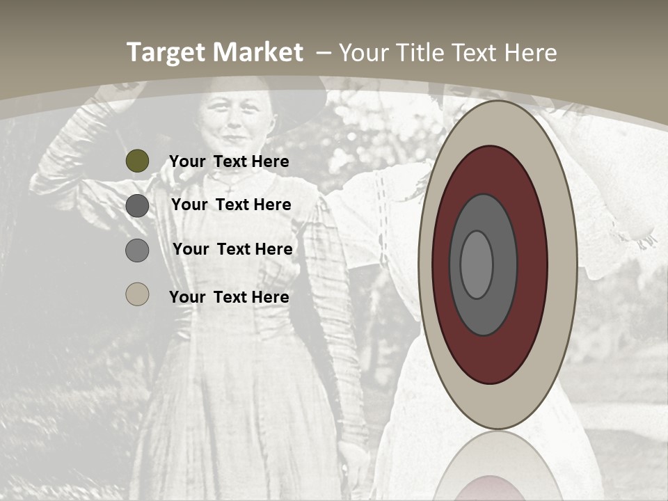 Vintage Photo Of Two Women Friends In Park PowerPoint Template