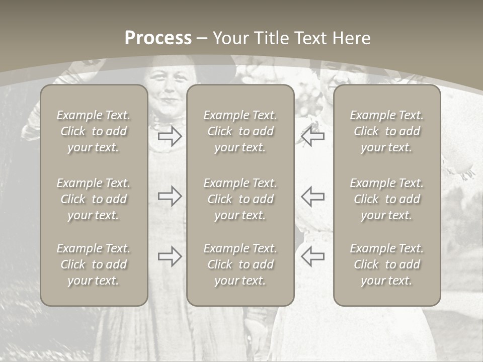 Vintage Photo Of Two Women Friends In Park PowerPoint Template