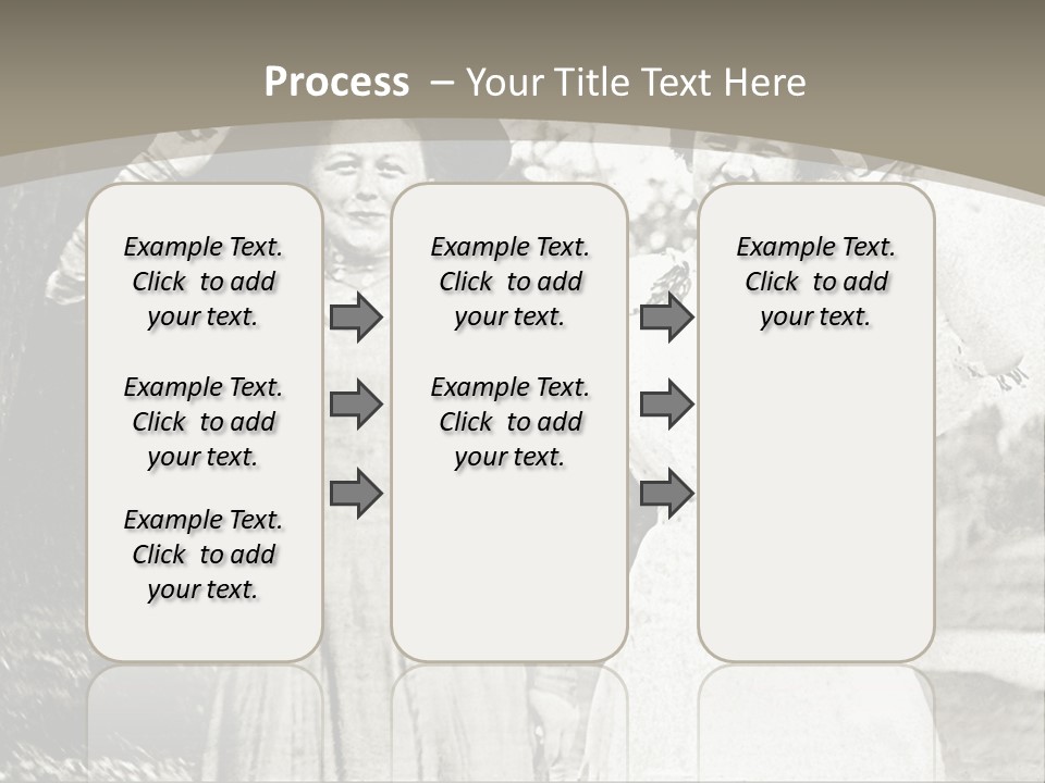 Vintage Photo Of Two Women Friends In Park PowerPoint Template