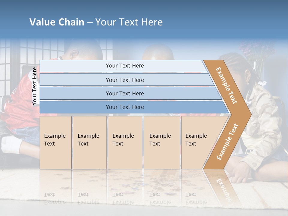 Father And Children Playing With A Jigsaw Puzzle PowerPoint Template