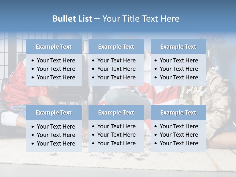 Father And Children Playing With A Jigsaw Puzzle PowerPoint Template