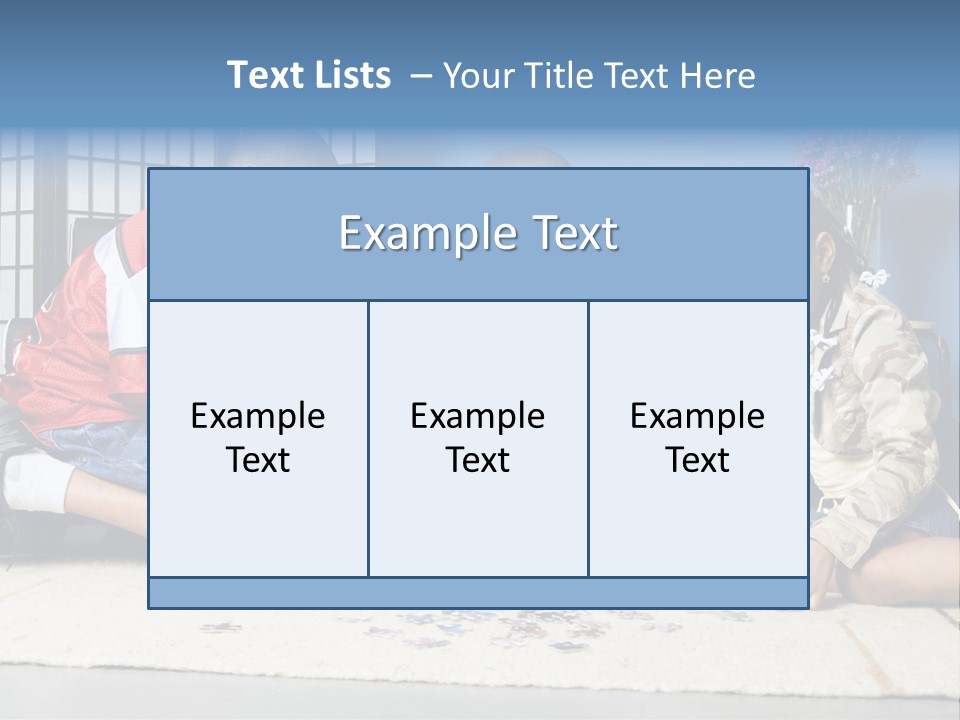 Father And Children Playing With A Jigsaw Puzzle PowerPoint Template