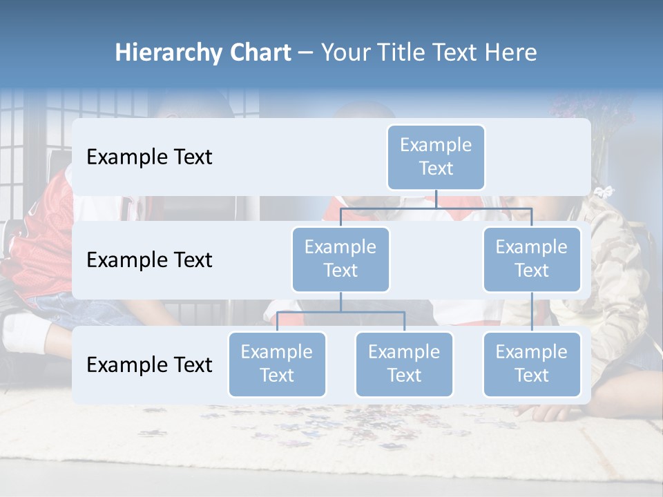 Father And Children Playing With A Jigsaw Puzzle PowerPoint Template