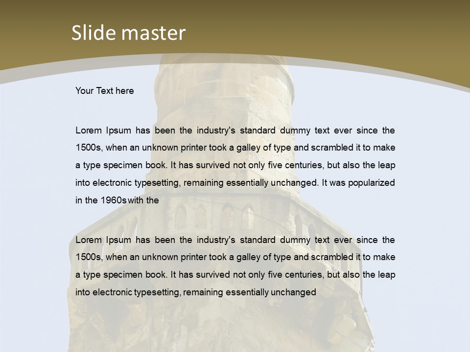 Top Of A Mosque Tower, Jerusalem PowerPoint Template