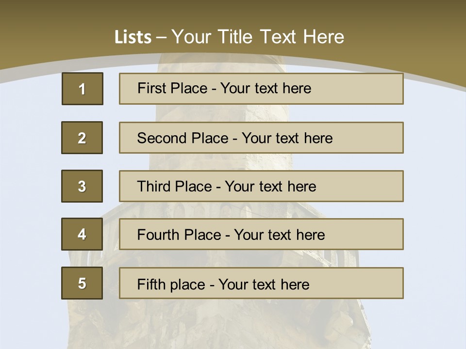 Top Of A Mosque Tower, Jerusalem PowerPoint Template