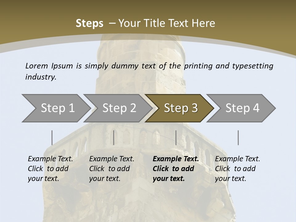 Top Of A Mosque Tower, Jerusalem PowerPoint Template