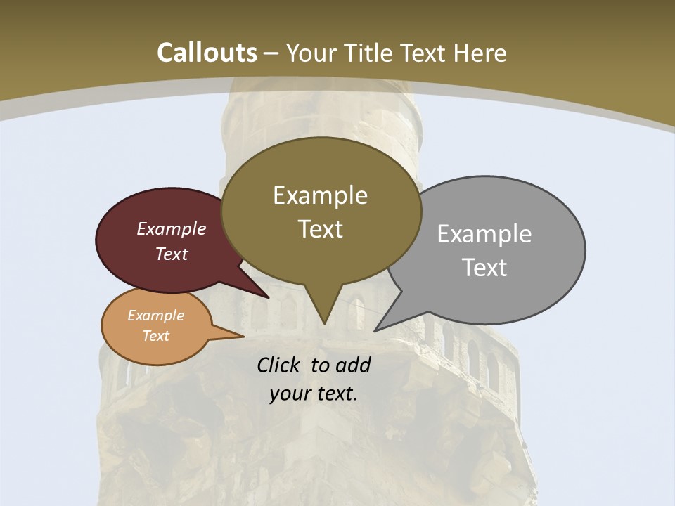 Top Of A Mosque Tower, Jerusalem PowerPoint Template