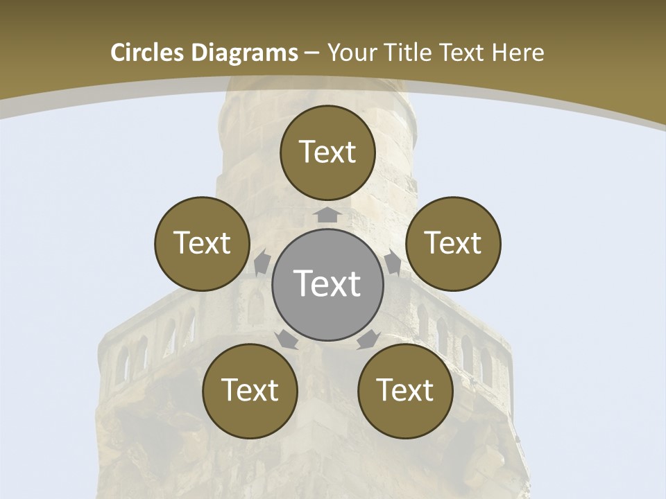 Top Of A Mosque Tower, Jerusalem PowerPoint Template