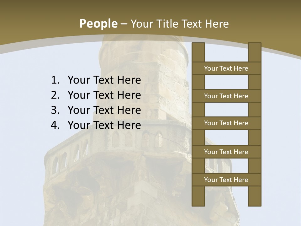 Top Of A Mosque Tower, Jerusalem PowerPoint Template