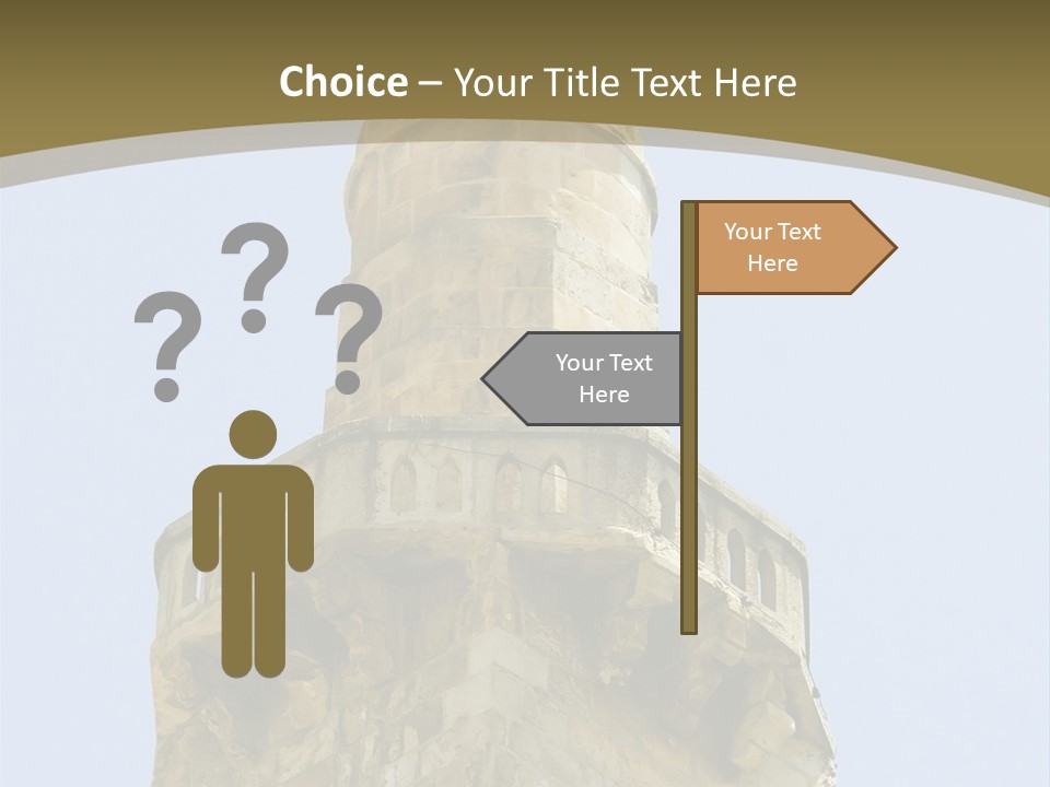 Top Of A Mosque Tower, Jerusalem PowerPoint Template