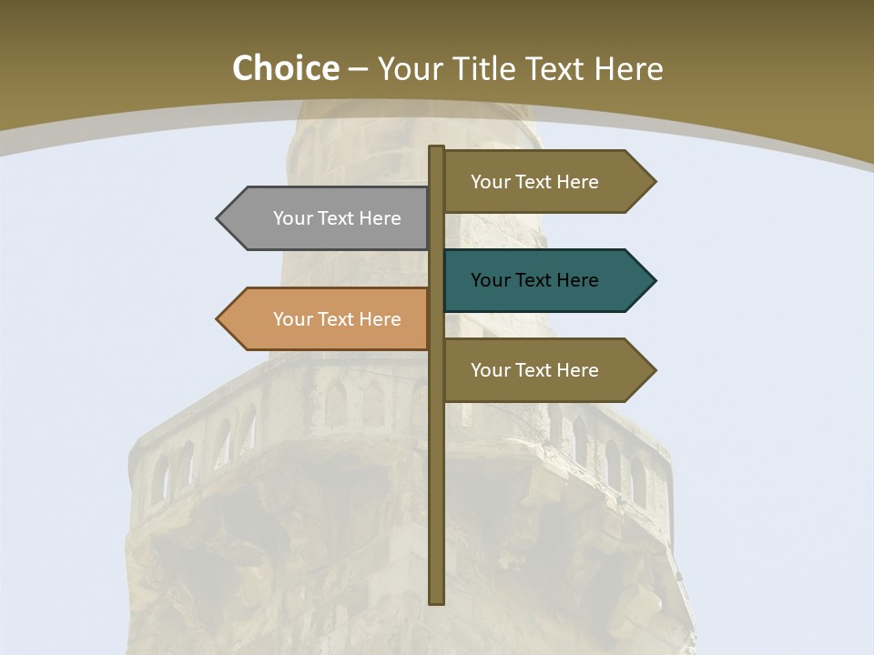 Top Of A Mosque Tower, Jerusalem PowerPoint Template