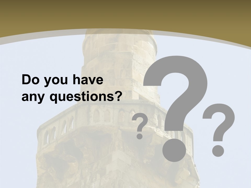 Top Of A Mosque Tower, Jerusalem PowerPoint Template