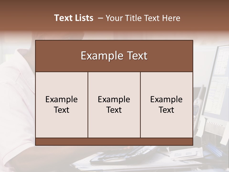 Man In Home Office Using Computer Holding Credit Card And Smiling PowerPoint Template