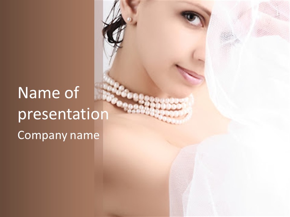 Beautiful Young Woman PowerPoint Template