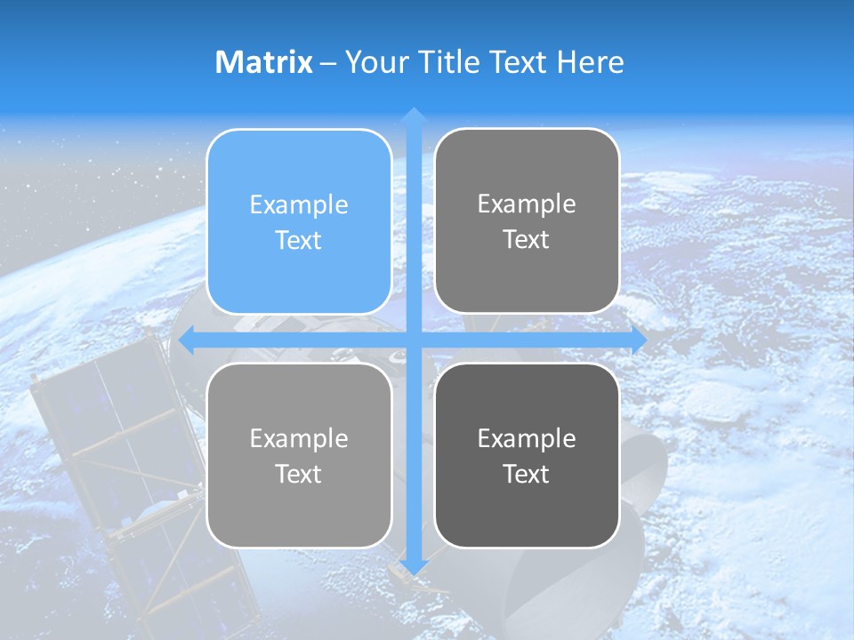 Space Telescope In Orbit PowerPoint Template