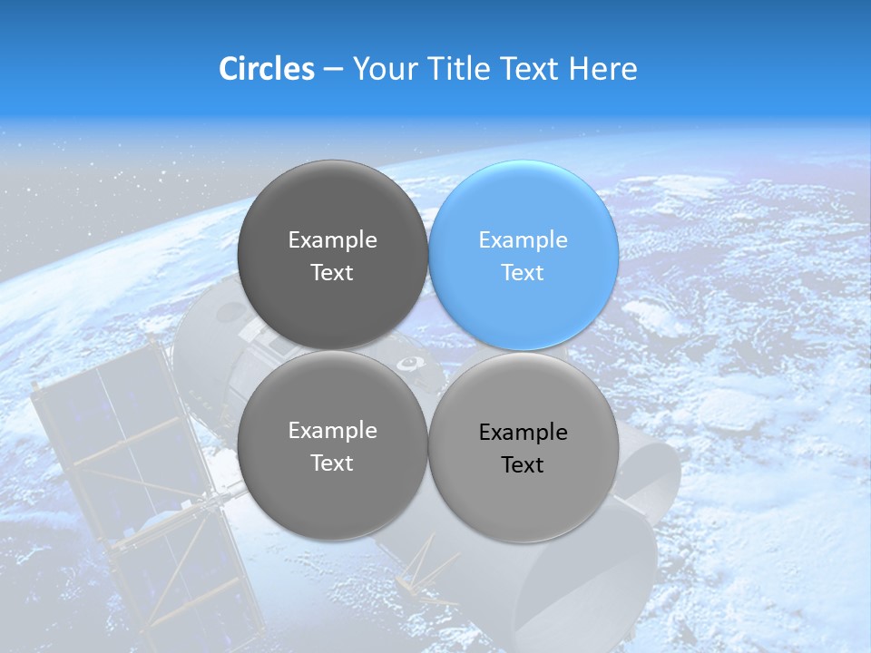 Space Telescope In Orbit PowerPoint Template