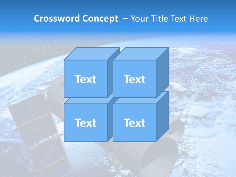 Space Telescope In Orbit PowerPoint Template