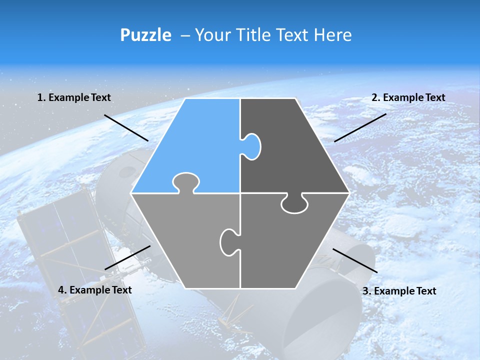 Space Telescope In Orbit PowerPoint Template