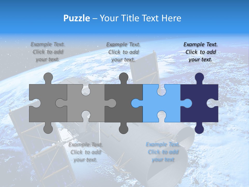 Space Telescope In Orbit PowerPoint Template