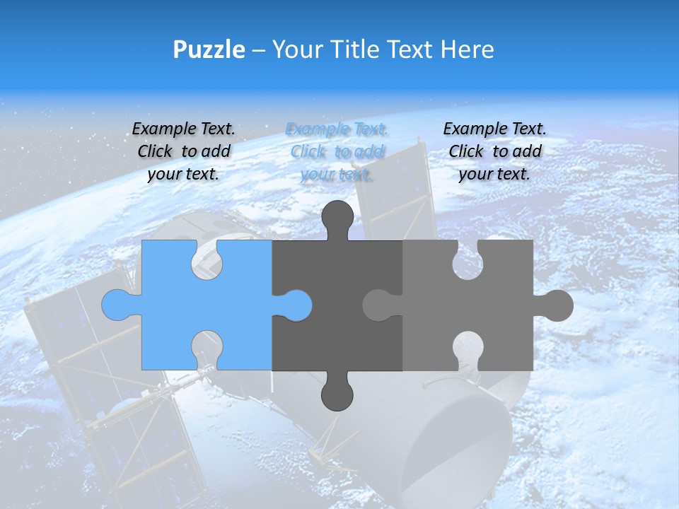 Space Telescope In Orbit PowerPoint Template