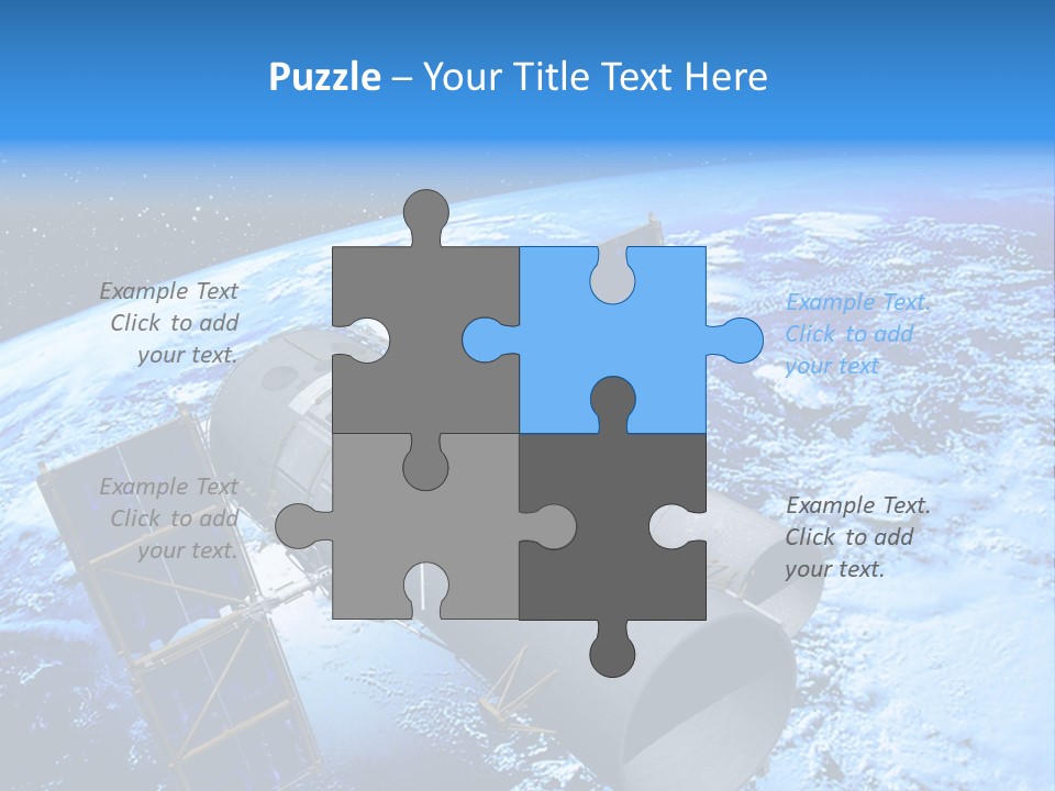 Space Telescope In Orbit PowerPoint Template