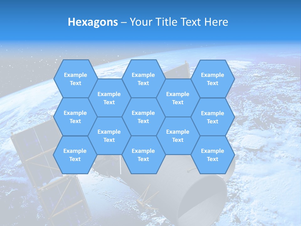 Space Telescope In Orbit PowerPoint Template