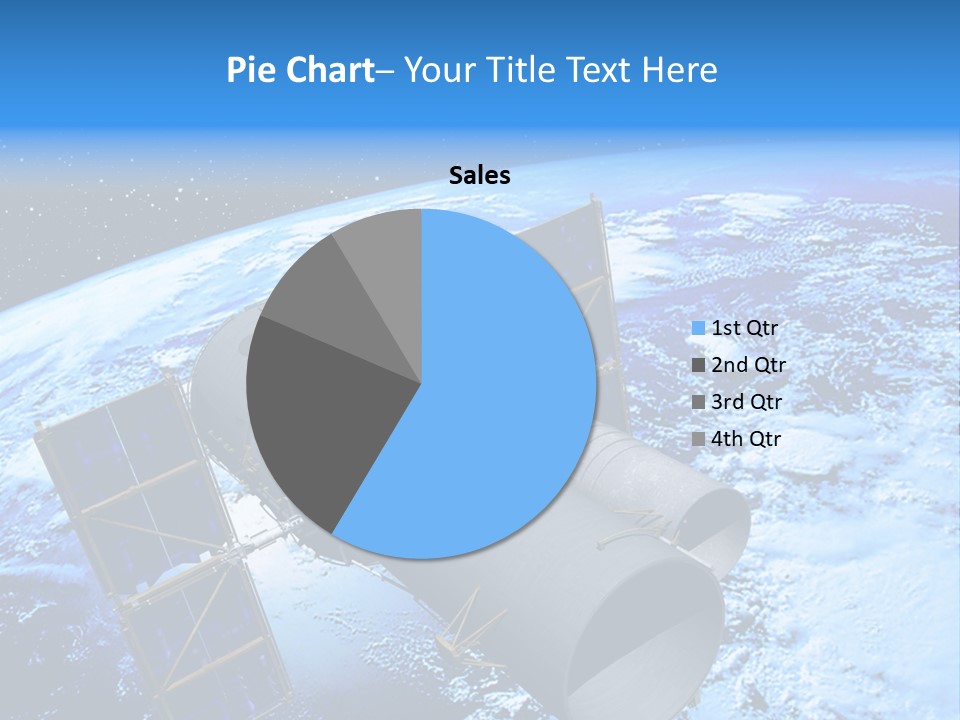 Space Telescope In Orbit PowerPoint Template