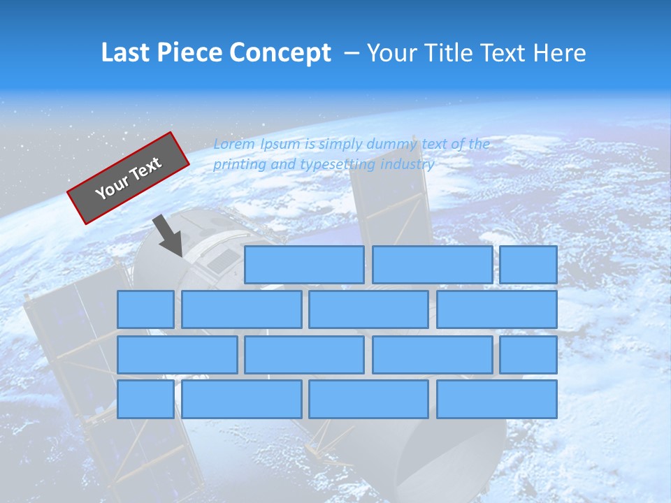 Space Telescope In Orbit PowerPoint Template