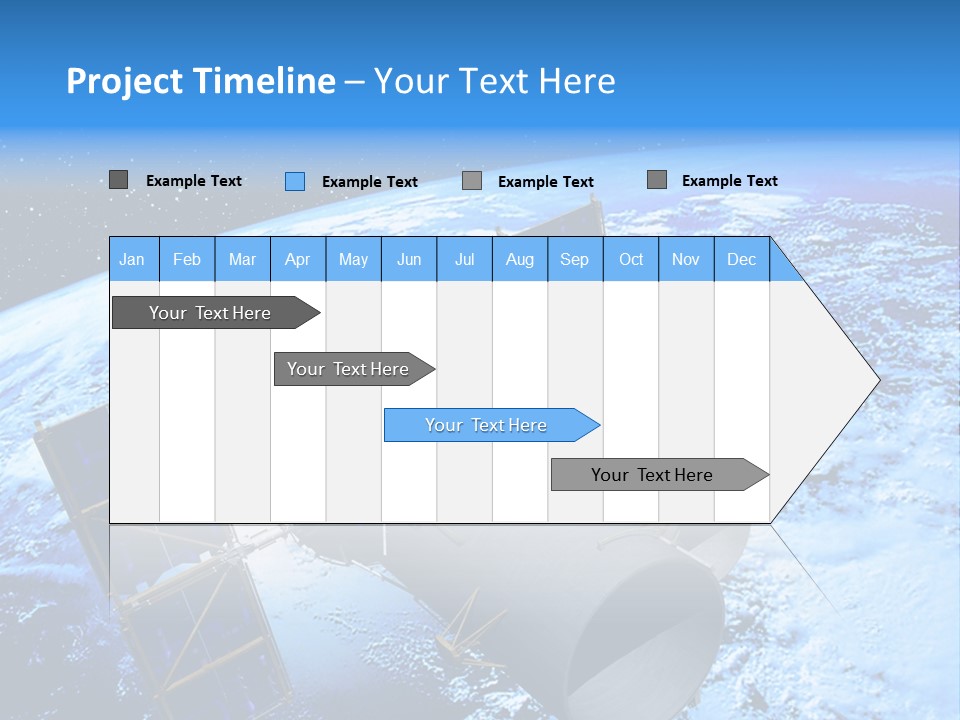 Space Telescope In Orbit PowerPoint Template