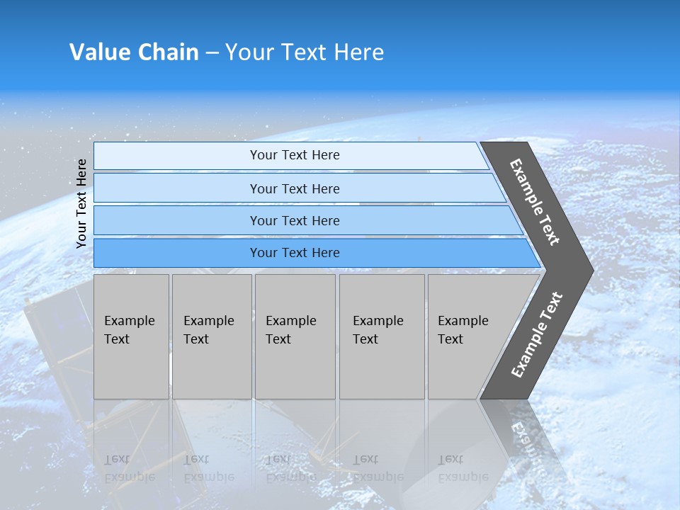 Space Telescope In Orbit PowerPoint Template