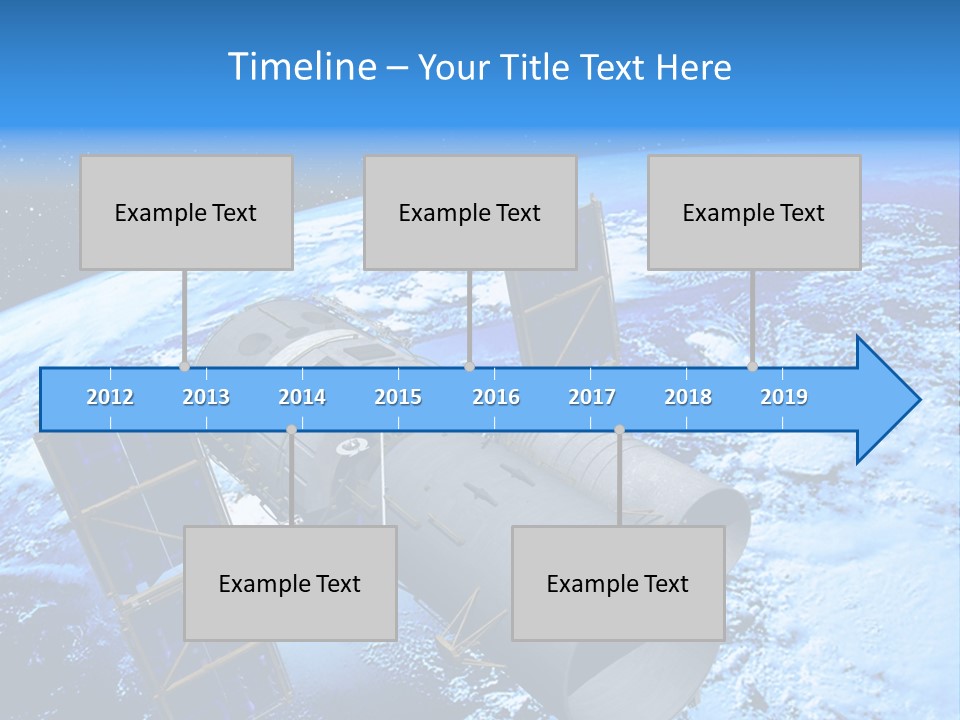 Space Telescope In Orbit PowerPoint Template