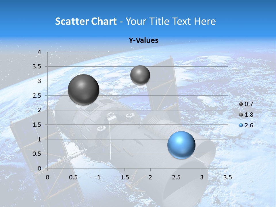 Space Telescope In Orbit PowerPoint Template