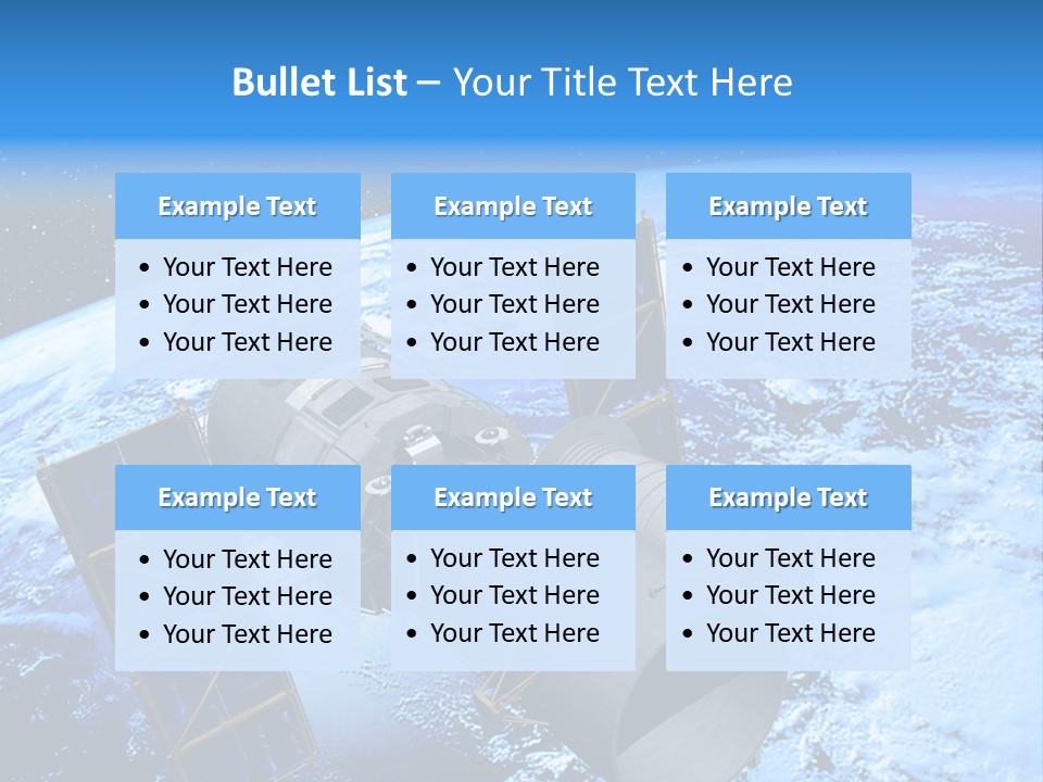 Space Telescope In Orbit PowerPoint Template