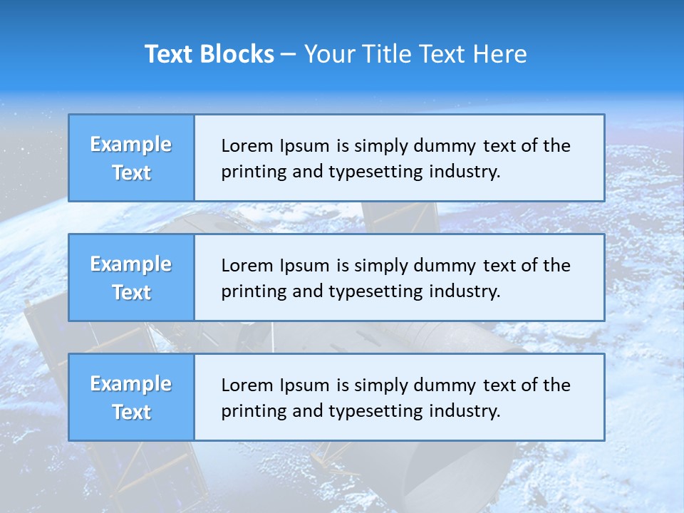Space Telescope In Orbit PowerPoint Template