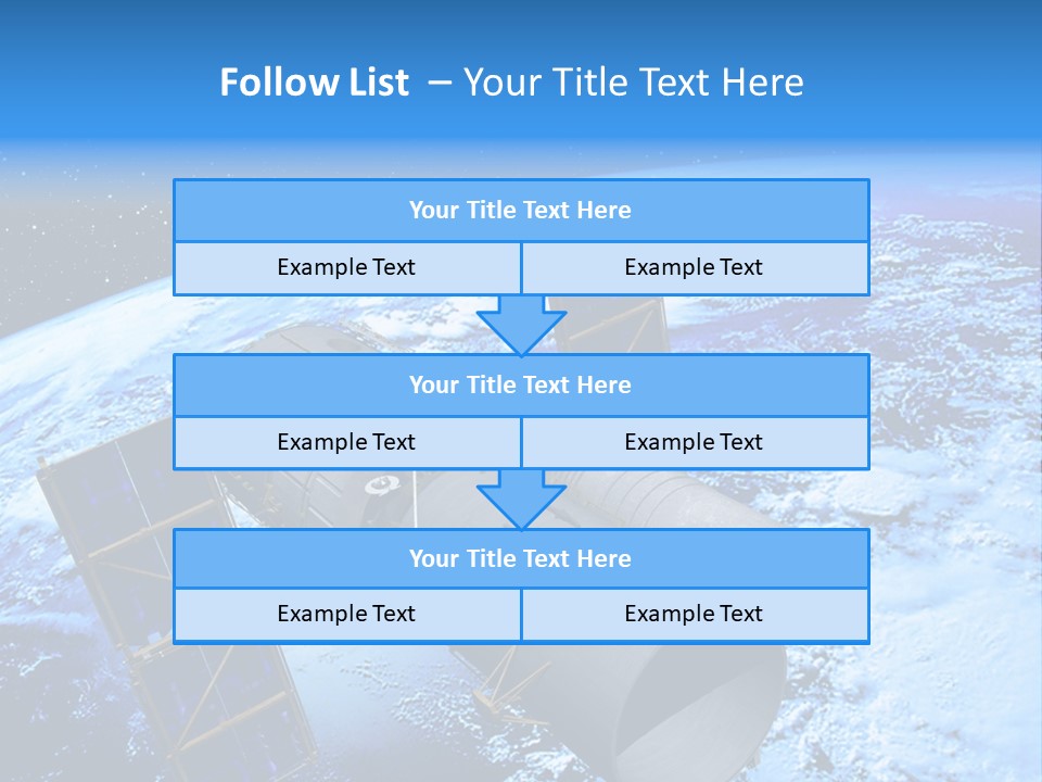 Space Telescope In Orbit PowerPoint Template