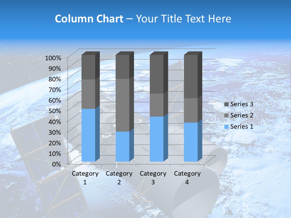 Space Telescope In Orbit PowerPoint Template