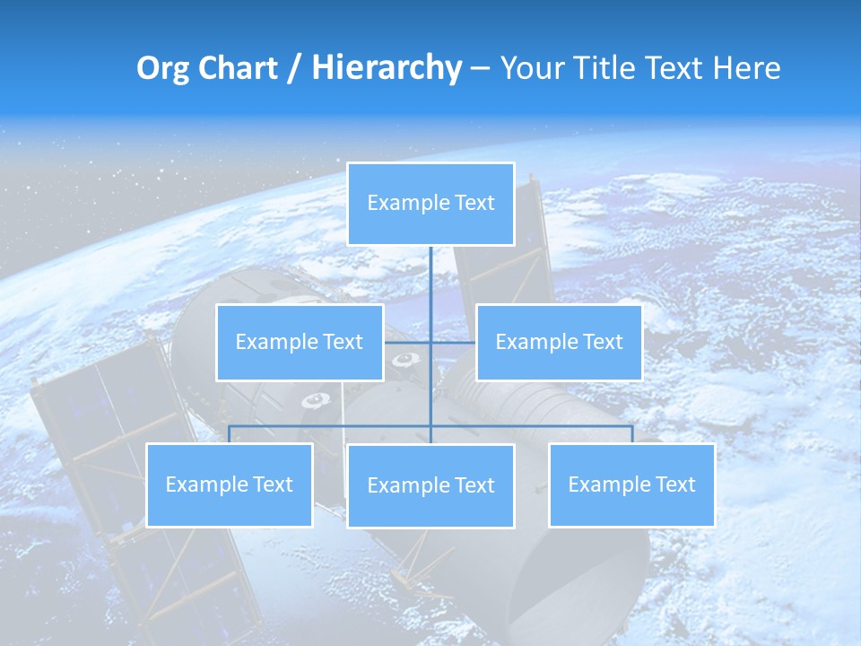 Space Telescope In Orbit PowerPoint Template