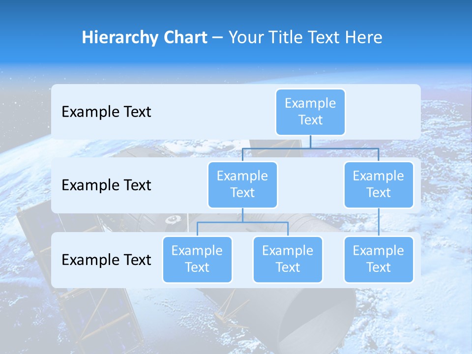 Space Telescope In Orbit PowerPoint Template