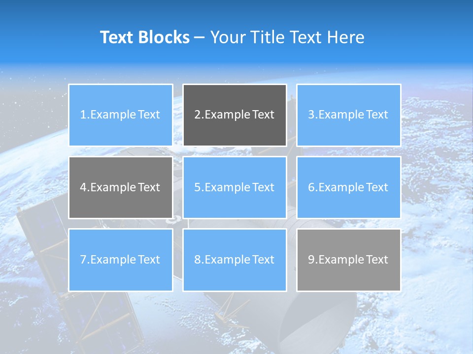 Space Telescope In Orbit PowerPoint Template