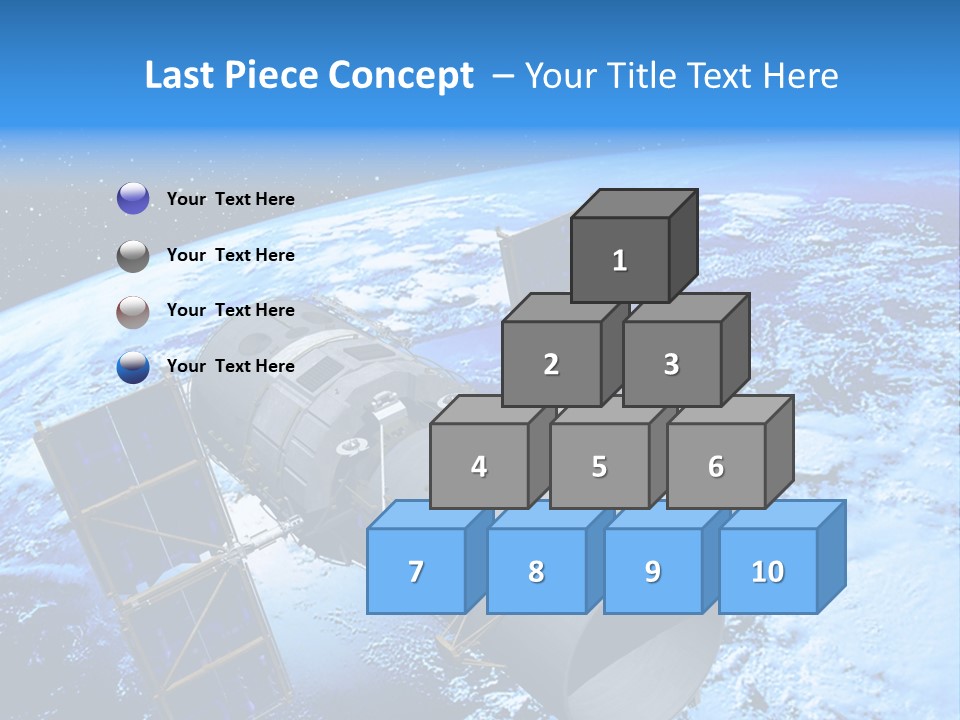 Space Telescope In Orbit PowerPoint Template
