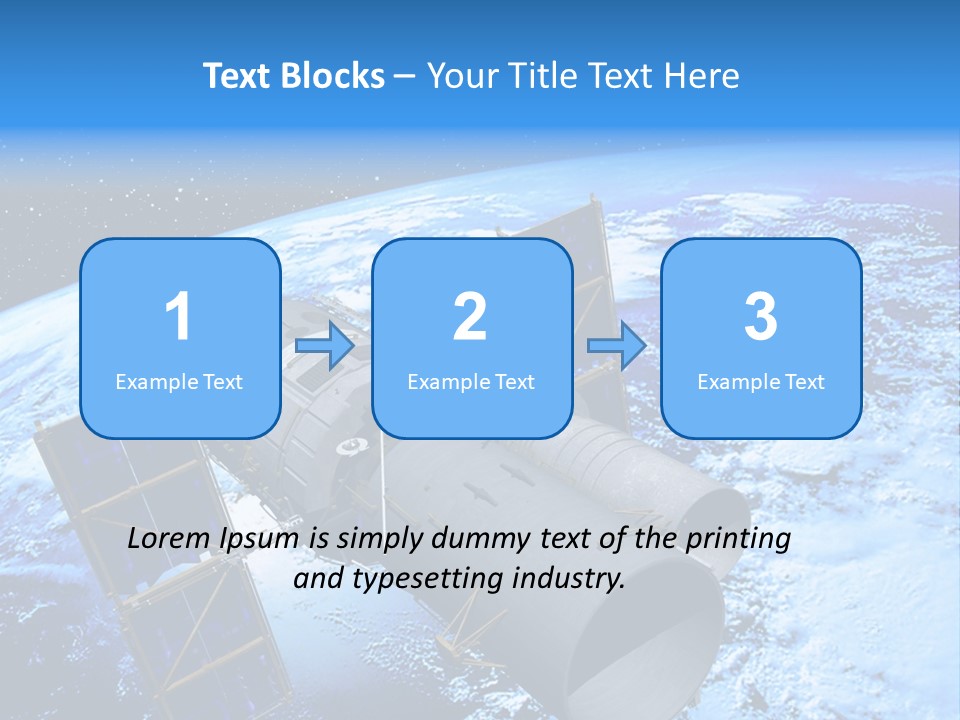 Space Telescope In Orbit PowerPoint Template