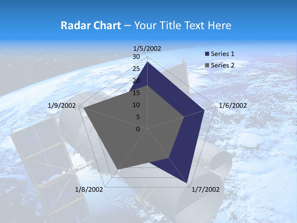 Space Telescope In Orbit PowerPoint Template